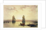 The Colossi of Memnon, at Thebes, during the Inundation by David Roberts