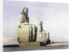 Detail of the Colossi of Memnon by Louis Haghe