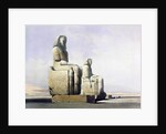 Detail of the Colossi of Memnon by Louis Haghe