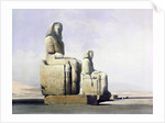 Detail of the Colossi of Memnon by Louis Haghe