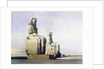 Detail of the Colossi of Memnon by Louis Haghe