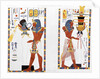 Two murals from the tombs of the Kings of Thebes, discovered by G Belzoni by Anonymous