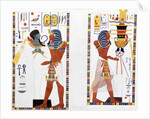 Two murals from the tombs of the Kings of Thebes, discovered by G Belzoni by Anonymous
