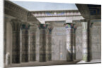 Interior view from the portico of the Grand Temple on the island of Philae by Antoine Phelippeaux