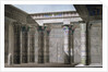 Interior view from the portico of the Grand Temple on the island of Philae by Antoine Phelippeaux