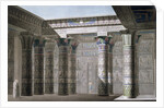 Interior view from the portico of the Grand Temple on the island of Philae by Antoine Phelippeaux