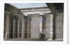 Interior view from the portico of the Grand Temple on the island of Philae by Antoine Phelippeaux