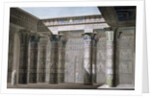 Interior view from the portico of the Grand Temple on the island of Philae by Antoine Phelippeaux