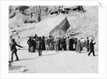 Crowd outside Tutankhamun's tomb by Harry Burton