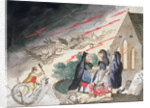 Three witches in a graveyard by Anonymous