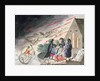 Three witches in a graveyard by Anonymous