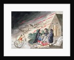 Three witches in a graveyard by Anonymous