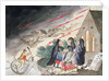 Three witches in a graveyard by Anonymous
