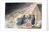 Three witches in a graveyard by Anonymous