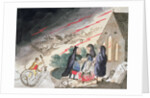 Three witches in a graveyard by Anonymous