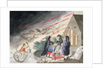 Three witches in a graveyard by Anonymous