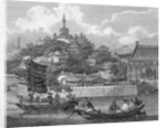 Detail of a view of the gardens of the Imperial Palace by Samuel Smith