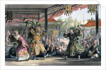 Scene from the Spectacle of 'The Sun and Moon' by Thomas Allom
