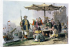 Rice Sellers at the Military Station of Tong-Chang-Too by Thomas Allom