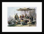 Rice Sellers at the Military Station of Tong-Chang-Too by Thomas Allom