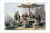 Rice Sellers at the Military Station of Tong-Chang-Too by Thomas Allom