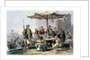 Rice Sellers at the Military Station of Tong-Chang-Too by Thomas Allom