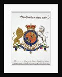 Crest of the King of the United Kingdom of Great Britain and Ireland and Hanover by Anonymous