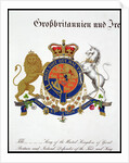 Crest of the King of the United Kingdom of Great Britain and Ireland and Hanover by Anonymous
