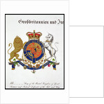 Crest of the King of the United Kingdom of Great Britain and Ireland and Hanover by Anonymous