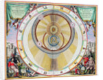 Map showing Tycho Brahe's system of planetary orbits by Andreas Cellarius