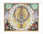 Map showing Tycho Brahe's system of planetary orbits by Andreas Cellarius