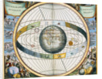 Map showing Tycho Brahe's system of planetary orbits around the Earth by Andreas Cellarius