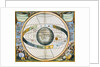 Map showing Tycho Brahe's system of planetary orbits around the Earth by Andreas Cellarius