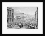 Wellington's funeral procession passing the Senior United Service Club by Thomas Hosmer Shepherd