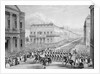 Wellington's funeral procession passing the Senior United Service Club by Thomas Hosmer Shepherd