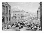 Wellington's funeral procession passing the Senior United Service Club by Thomas Hosmer Shepherd