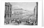 Wellington's funeral procession passing the Senior United Service Club by Thomas Hosmer Shepherd