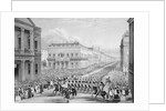 Wellington's funeral procession passing the Senior United Service Club by Thomas Hosmer Shepherd