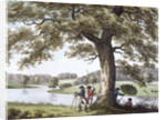 Humphry Repton surveying with a theodolite by Anonymous