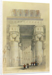 View from under the portico of the Temple at Denderah by David Roberts