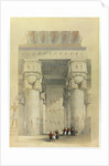 View from under the portico of the Temple at Denderah by David Roberts
