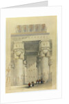 View from under the portico of the Temple at Denderah by David Roberts