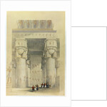 View from under the portico of the Temple at Denderah by David Roberts