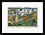 David defeats Goliath and meets Saul by Anonymous