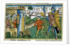 David defeats Goliath and meets Saul by Anonymous