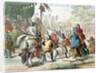Knights duelling on foot in a tournament by G Lago