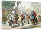 Knights duelling on foot in a tournament by G Lago
