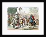 Knights duelling on foot in a tournament by G Lago