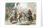 Knights duelling on foot in a tournament by G Lago