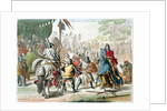 Knights duelling on foot in a tournament by G Lago